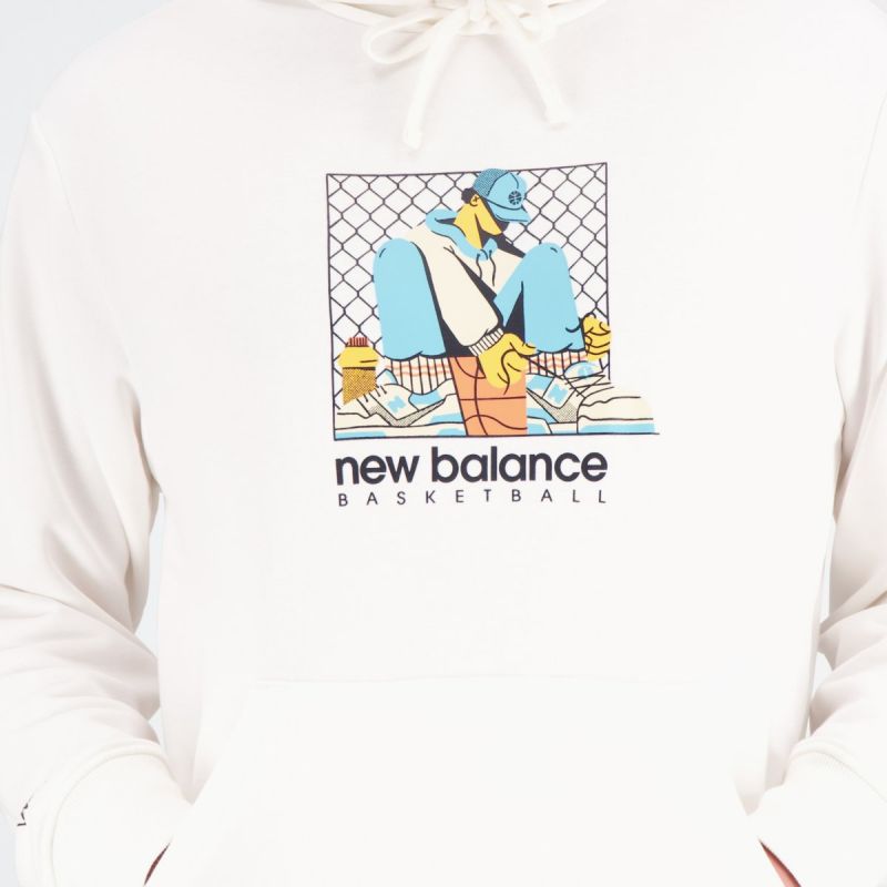 Sweatshirt New Balance Hoops French Terry Hoodie M NBMT31588SST Clothing/Lifestyle/New Era New Balance