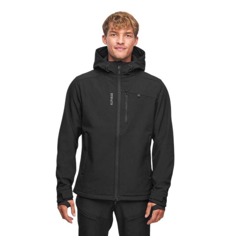 Men's Windproof Softshell Rain Jacket Alpinus ASO Black - FF18965 Odzież/Odzież na co dzień Your Sports Performance