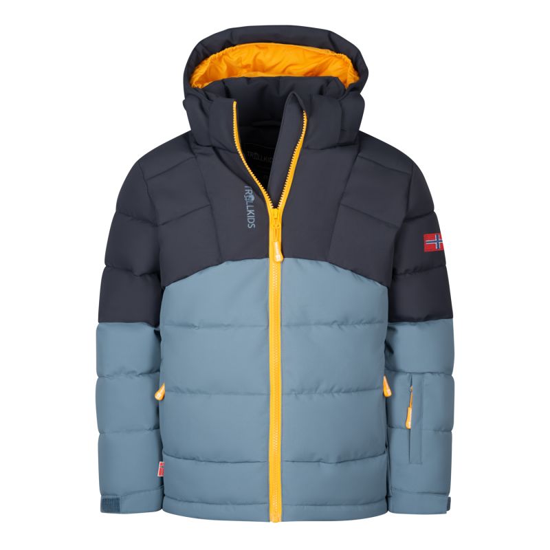Trollkids Kids Gryllefjord children's winter jacket with hood, insulated, waterproof, blue (365-620) Clothing Your Sports Performance