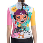 Rockbros 15210005004 M women's cycling jersey with print - white