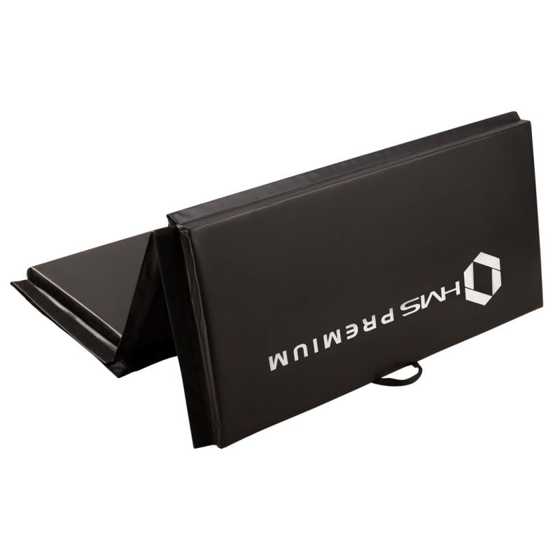 Folding gymnastics mattress black 2400x1200x50mm HMS MGS01 In preparation Your Sports Performance