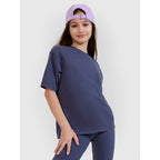 Oversized T-shirt with print for girls 4F 4FJWSS25TTSHF1853-22S *Kategoria tymczasowa Your Sports Performance