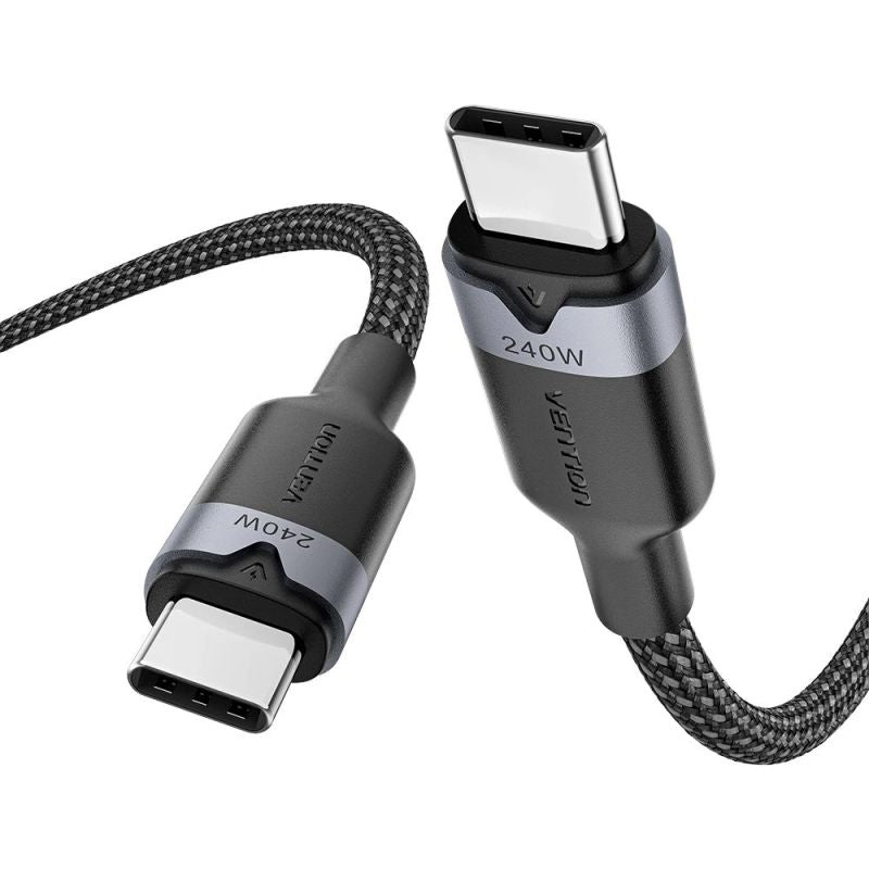 USB-C to USB-C 2.0 PD 3.1 Vention Cable 5A 240W 1m Black In preparation Your Sports Performance