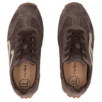 Women's leather shoes, suede sneakers, brown Filippo DP7961