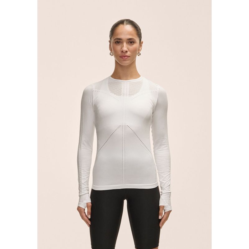 Casall Maze Long Sleeve Women's T-Shirt White