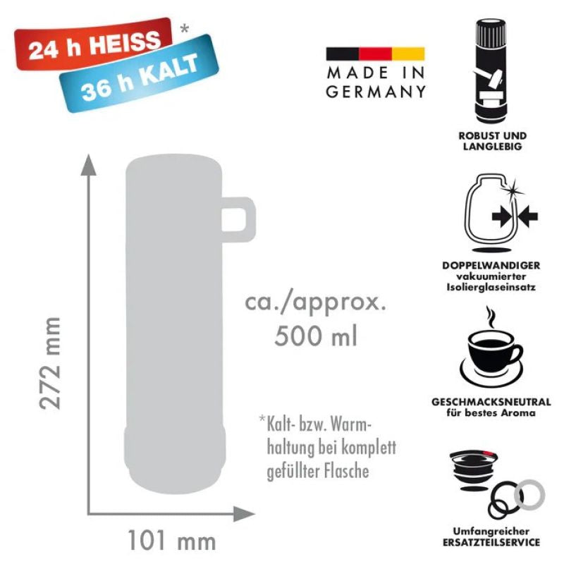 ROTPUNKT GLASS THERMOS CAPACITY 0.250 L, OLIVE (GREEN) AGD - Produkty/Termosy i kubki termiczne Your Sports Performance