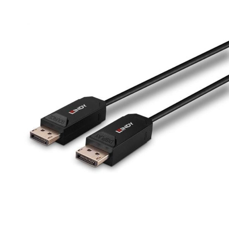 LINDY 50m DisplayPort 2.0 UHBR10 Hybrid Fiber Optic Cable Kable i adaptery/Kable DisplayPort Your Sports Performance