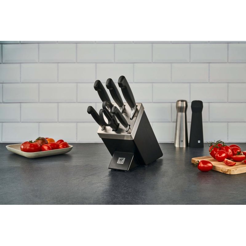 ZWILLING Four Star 35145-007-0 Self-Sharpening Knife Set, 7 Pieces, Black AGD - Produkty/Sztućce i przybory kuchenne Your Sports Performance