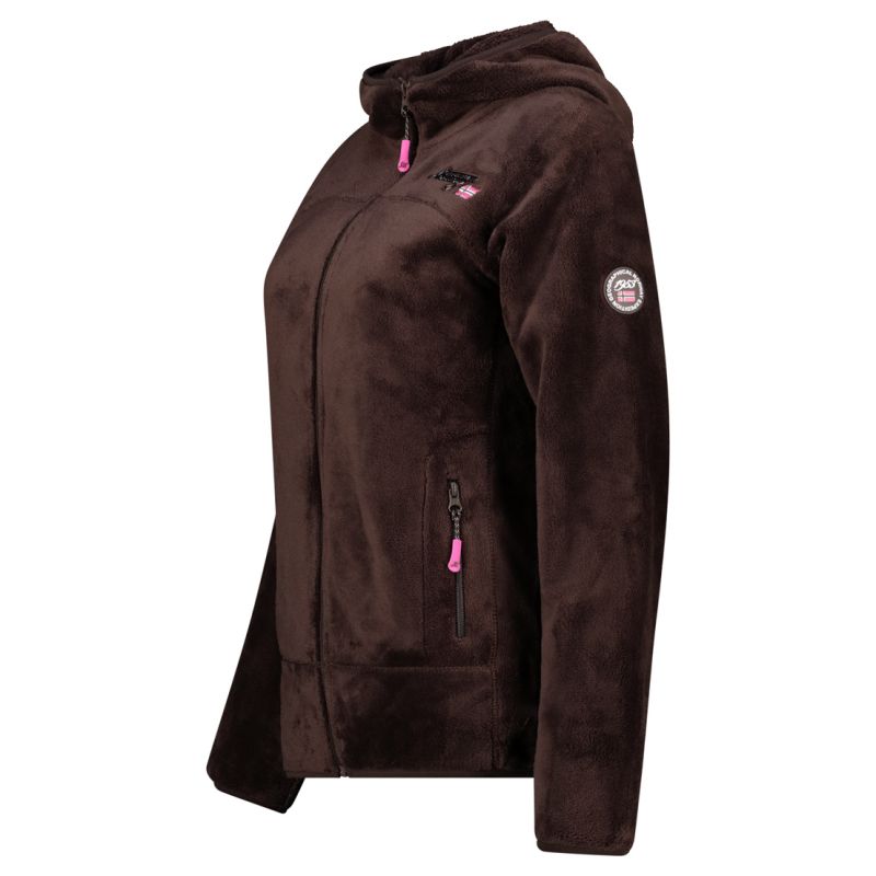 Women’s Fleece Jacket Geographical Norway UPALOOD BROWN DB LADY 047-1 (WZ4176F/GN-BROWN)