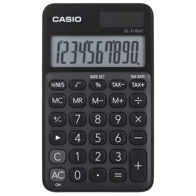 CASIO POCKET CALCULATOR SL-310UC-BK BLACK, 10-DIGITAL DISPLAY In preparation Your Sports Performance