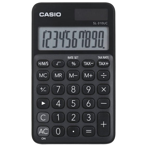 CASIO POCKET CALCULATOR SL-310UC-BK BLACK, 10-DIGITAL DISPLAY In preparation Your Sports Performance