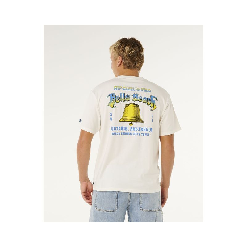 Men's RIP CURL Bells Pro 26 Bell Logo Tee White