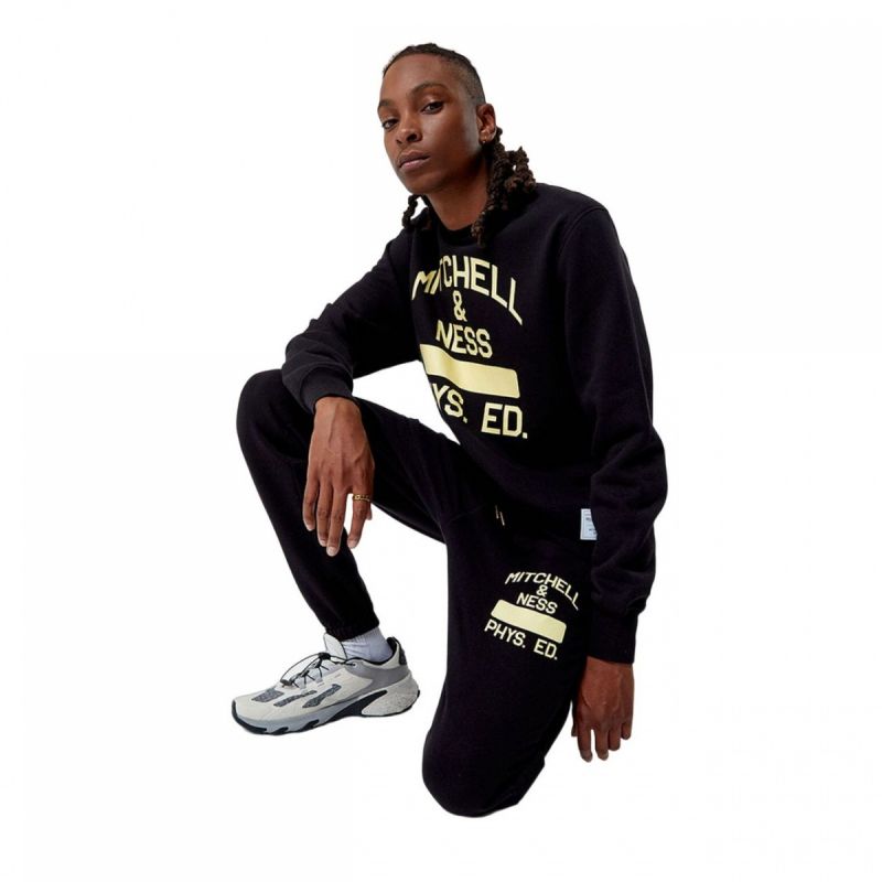 Mitchell &amp; Ness Branded Fashion Graphic Sweatpants M PSWP5533-MNNYYPPPBLCK Clothing/Lifestyle/Trousers, shorts/Mitchell & Ness Your Sports Performance