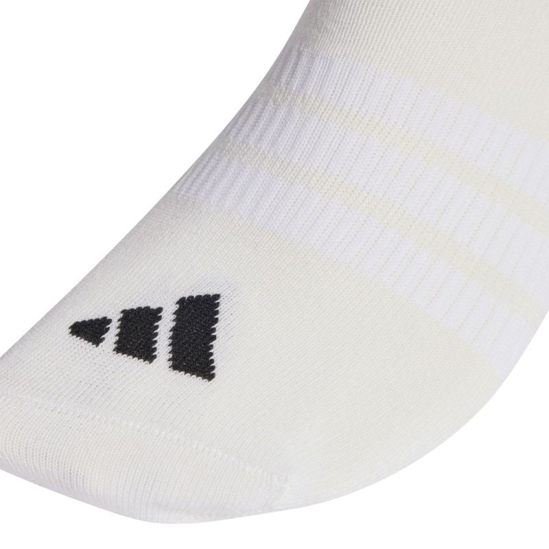 adidas Thin&Light Essentials Low Cut Socks, 3-Pack, White JZ0533