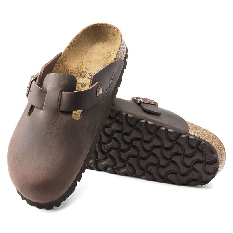 Birkenstock Boston Habana Oiled Leather Regular Wide Women's/Men's Clogs (0860131) In preparation Your Sports Performance