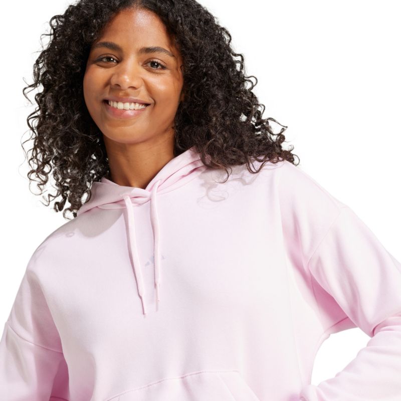 Women's adidas Essentials Small Logo Feel Cozy Hoodie Pink JN1856 In preparation Adidas