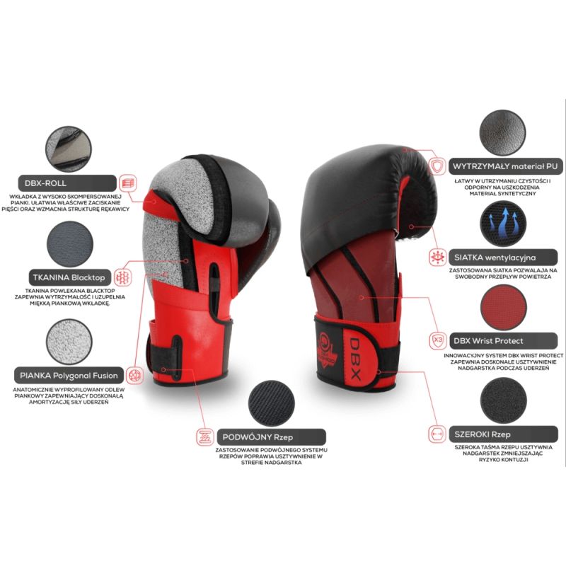 10oz Boxing Gloves - Hammer Red - Valor Series rękawice treningowe Your Sports Performance