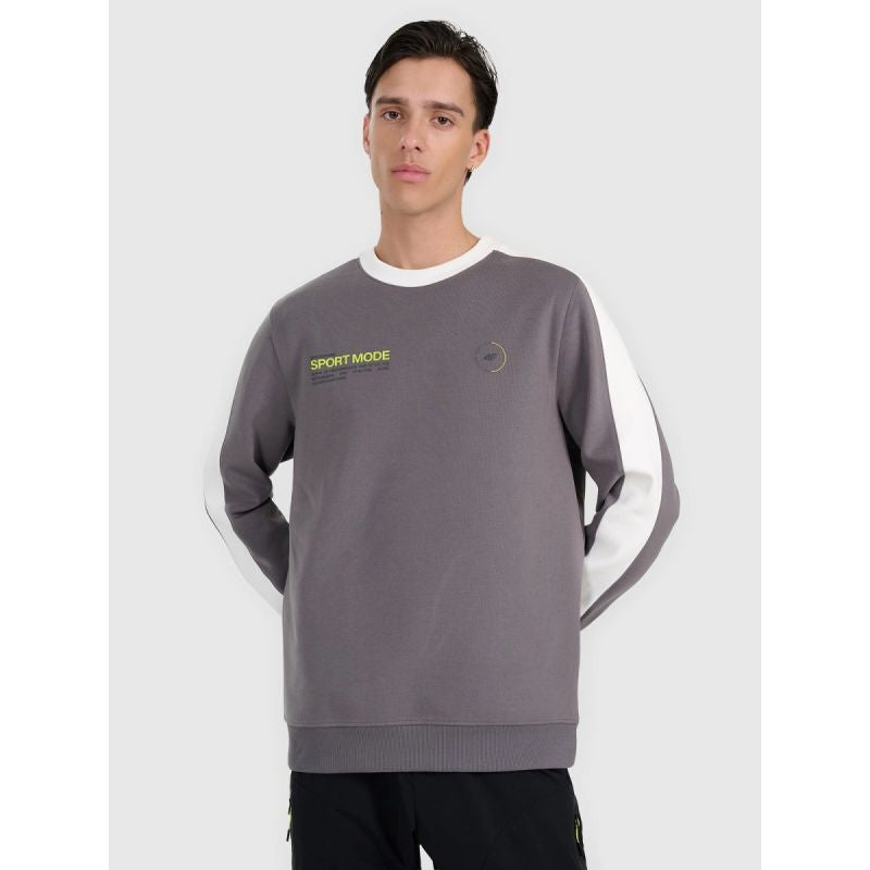 Men's sweatshirt without zipper, without hood, 4F 4FRAW25TSWSM2457-23S 4f