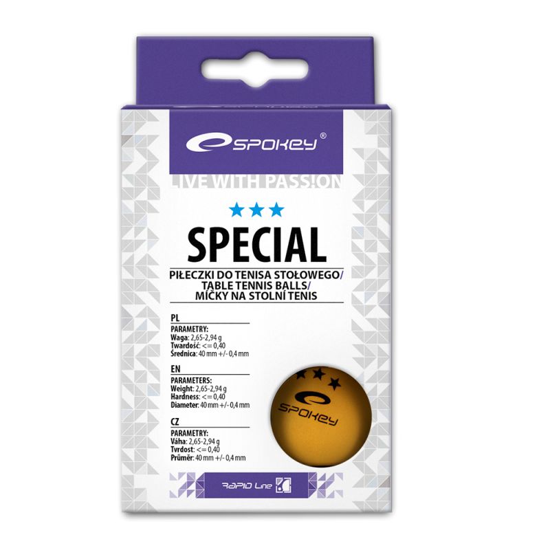 Spokey Special ping pong balls 6 pcs 81877 Accessories/Balls/Table Tennis Your Sports Performance