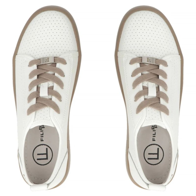 Women's leather sports shoes, white creepers, Filippo DP6116 To be categorized Your Sports Performance