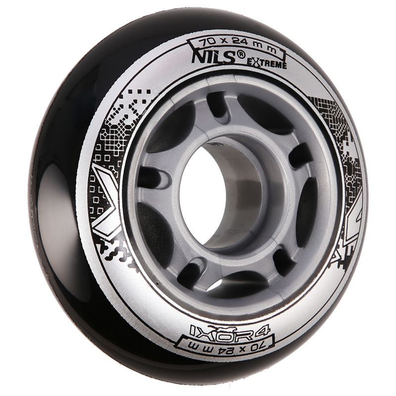PU 70x24 82A BLACK WHEELS (4 pcs.) NILS EXTREME In preparation Your Sports Performance