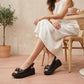Women's leather wedge sandals, black, Filippo DS7577