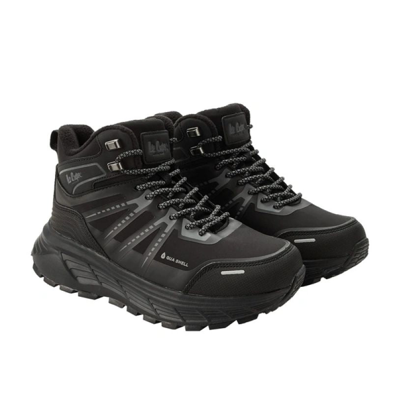 Lee Cooper Men’s Winter Trekking Boots, Insulated, Waterproof, Black
