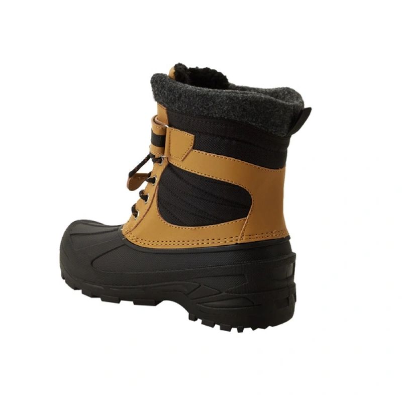 Lee Cooper children's winter boots, brown insulated snow boots with Velcro