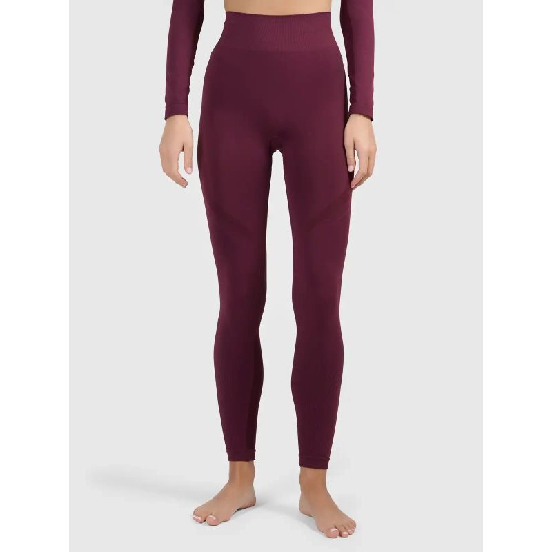 Seamless thermal ski base layer with quick-drying finish – women’s 4F leggings 4FWAW26USEAF325-60S