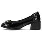 Black patent leather pumps on a block heel Filippo DP6960 Filippo
