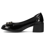 Black patent leather pumps on a block heel Filippo DP6960 Filippo
