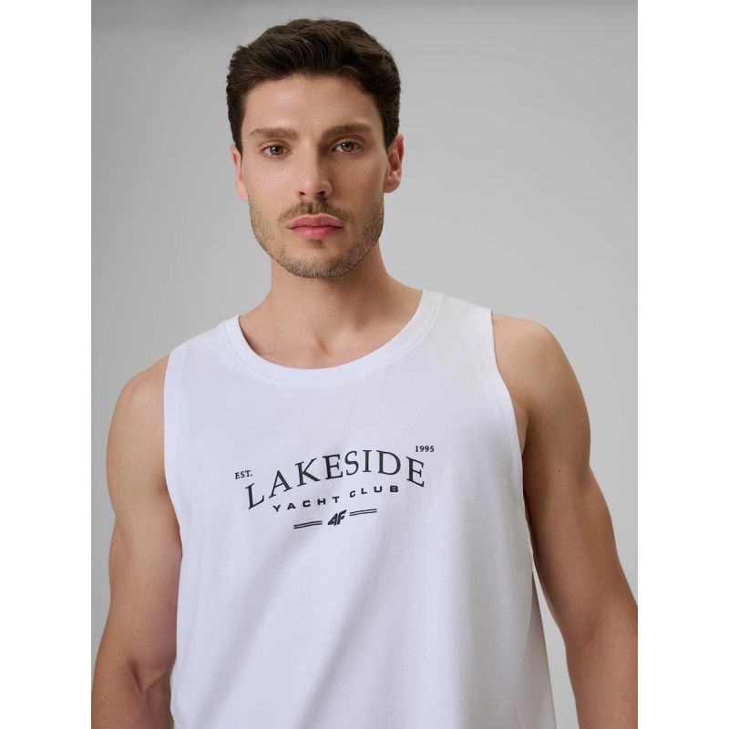 Men's regular sleeveless T-shirt with print 4F 4FRSS26TSLEM331-10S 4f