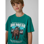 Boy's regular printed T-shirt 4F 4FJKAW26TTSHM4456-46S