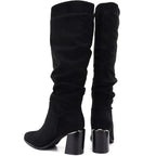Black women’s block-heel boots Jezzi MR2623-7