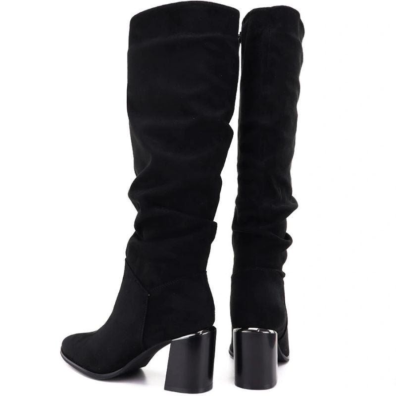 Black women’s block-heel boots Jezzi MR2623-7