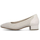 Women's leather pumps with openwork, beige Rieker 43459-60 Rieker