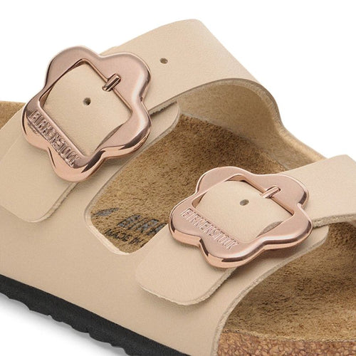 Birkenstock ARIZONA FLOWER BUCKLE KIDS 1030439 SANDCASTLE flip-flops (standard width) Birkenstock