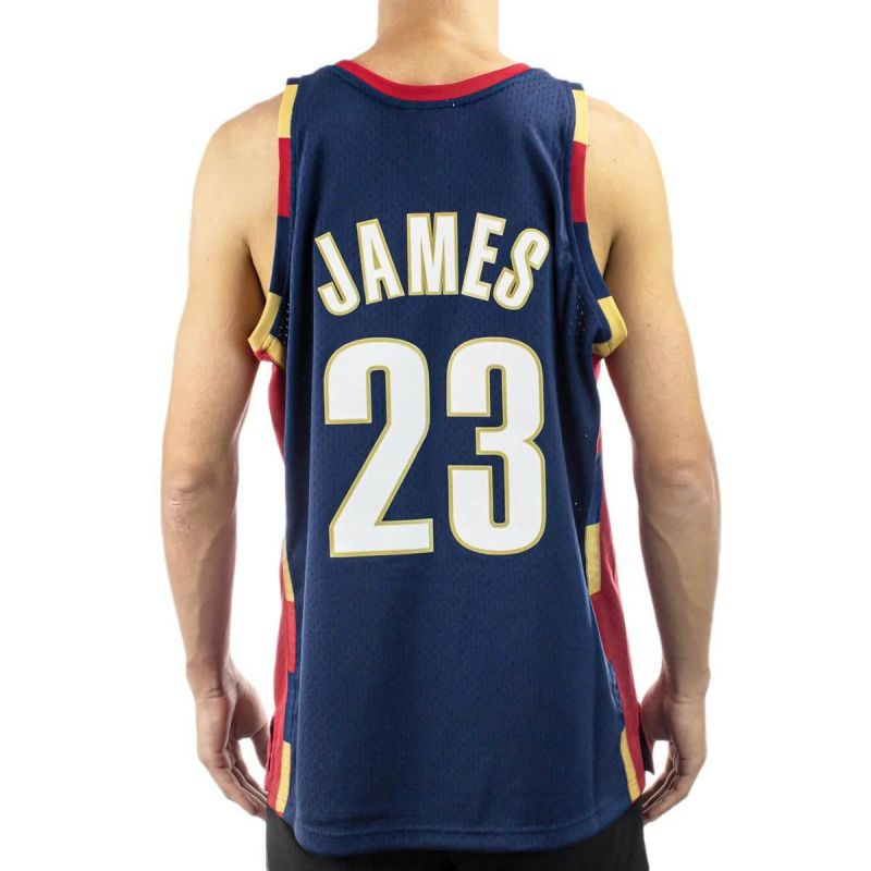 Mitchell &amp;Ness Cleveland Cavaliers NBA Swingman Jersey Lebron James M SMJYGS18156-CCANAVY08LJA Clothing/Lifestyle/T-shirts/Mitchell & Ness Your Sports Performance