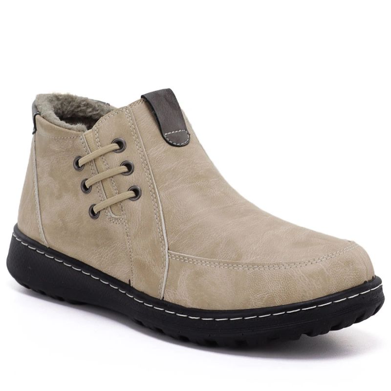 Comfortable beige women's ankle boots Potocki 25-90349