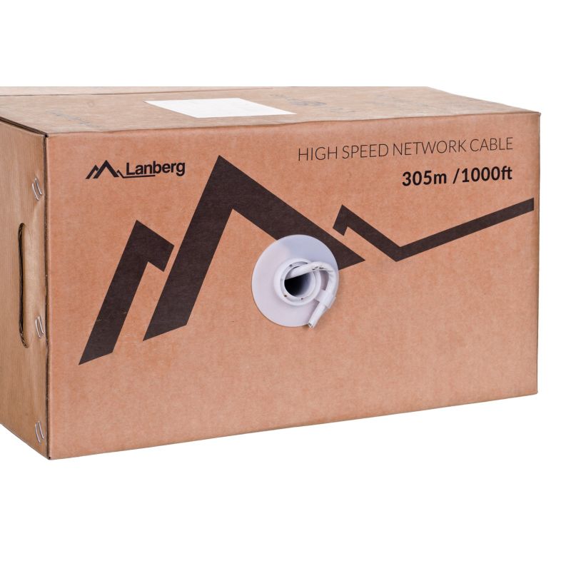 Lanberg LCU6-12CU-0305-S network cable (UTP; 305m; cat. 6; gray) Kable, gniazda i wtyki/Kable sieciowe Your Sports Performance