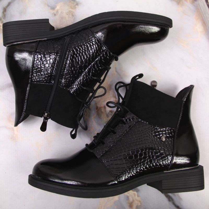 Lacquered boots Vinceza W JAN135 black Footwear/Outdoor/Vinceza Your Sports Performance