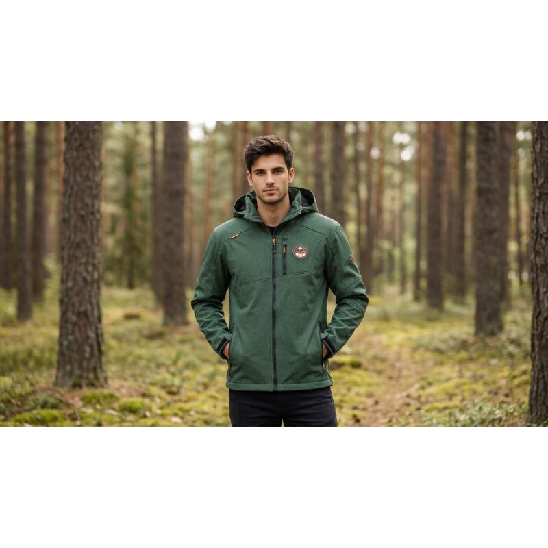 Men’s Softshell Jacket Geographical Norway TOLYMPIA GREEN DB MEN 009 (WZ8535H/GN-GREEN)