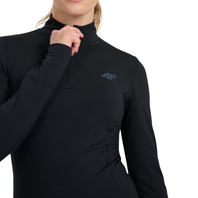Women's thermal sweatshirt 4F F098 deep black 4FWAW25UBRUF098 20S In preparation Your Sports Performance