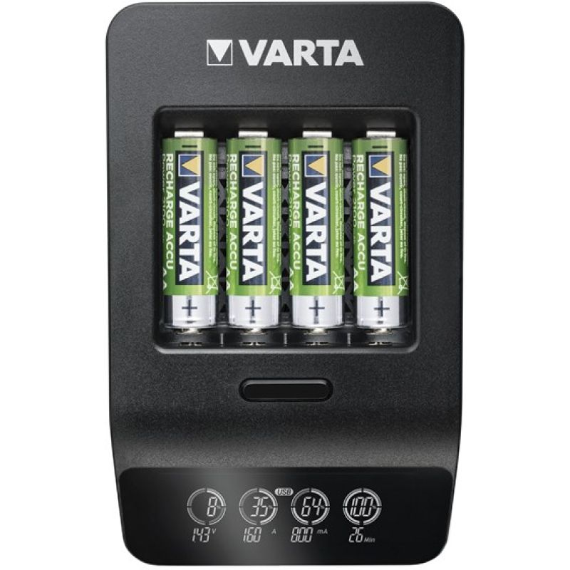 VARTA LCD SMART CHARGER 57684 + 4X2100MAH Baterie, akumulatorki i ładowarki/Ładowarki akumulatorowe z akumulatorkami Your Sports Performance