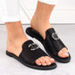 Comfortable flip-flops with rhinestones S.Barski W OLI258A, black Footwear/Lifestyle/S.Barski Your Sports Performance