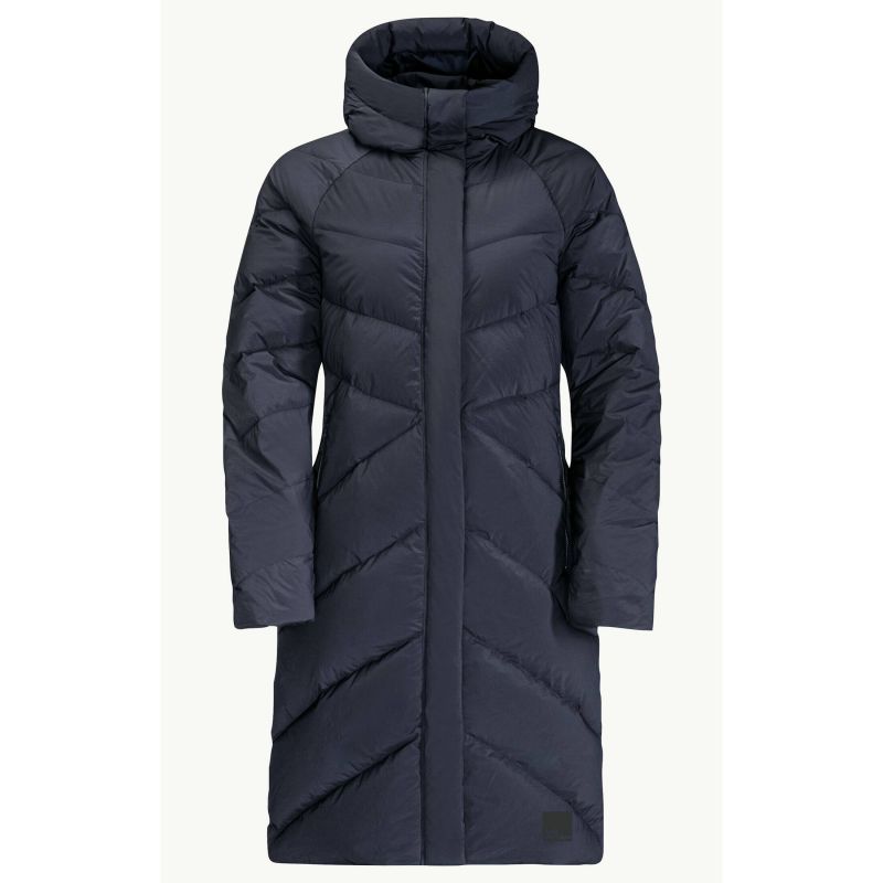 Jack Wolfskin MARIENPLATZ COAT W night blue Down Insulated women's winter jacket navy blue (1206971_1010) In preparation Your Sports Performance