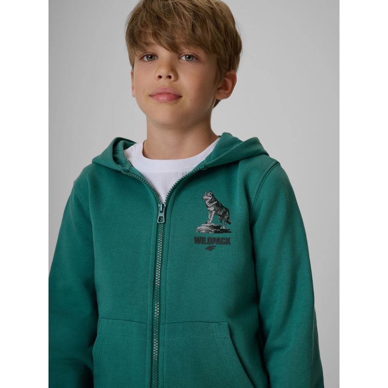 Boy's regular hooded sweatshirt 4F 4FJKAW26TSWSM3153-46S