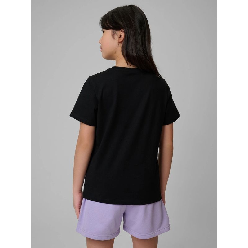 Girls' regular-fit plain T-shirt 4F 4FJRMM00TTSHF3553-20S