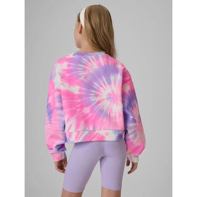 Girls' loose sweatshirt without hood 4F 4FJRSS26TSWSF2935-90A