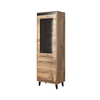 NORD display cabinet 60x38x182.5 oak wotan/anthracite Bufety i witryny/Bufety i witryny na drewnianej podstawie Your Sports Performance